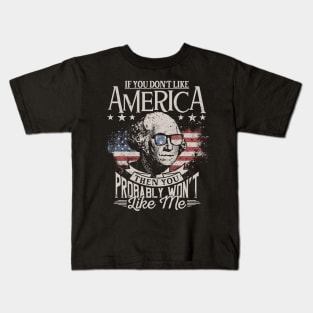 4th of July American Flag Kids T-Shirt